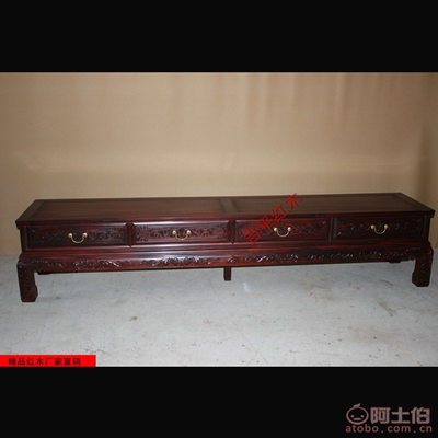 吉平紅木中式古典電視柜 印尼黑酸枝打造客廳視覺焦點(diǎn)，廠家直銷四抽設(shè)計(jì)（2米/2.2米/2.4米）